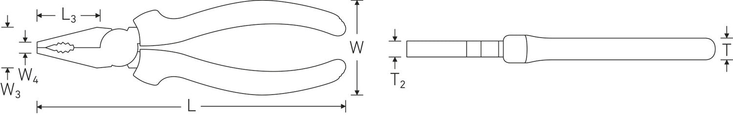 STAHLWILLE 6700 Kombinationszange Länge 180mm verchromter Kopf - 67001180