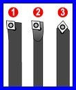 PROXXON 24556 Satz Stahlhalter mit Hartmetall Wendeplatten 10x10mm für PD400