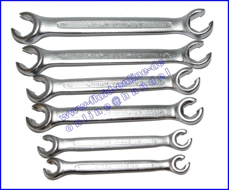 BGS 1745 Satz Ringschlüssel OFFEN 8-19mm 6 teilig für Bremsleitung Hydraulikleitungen