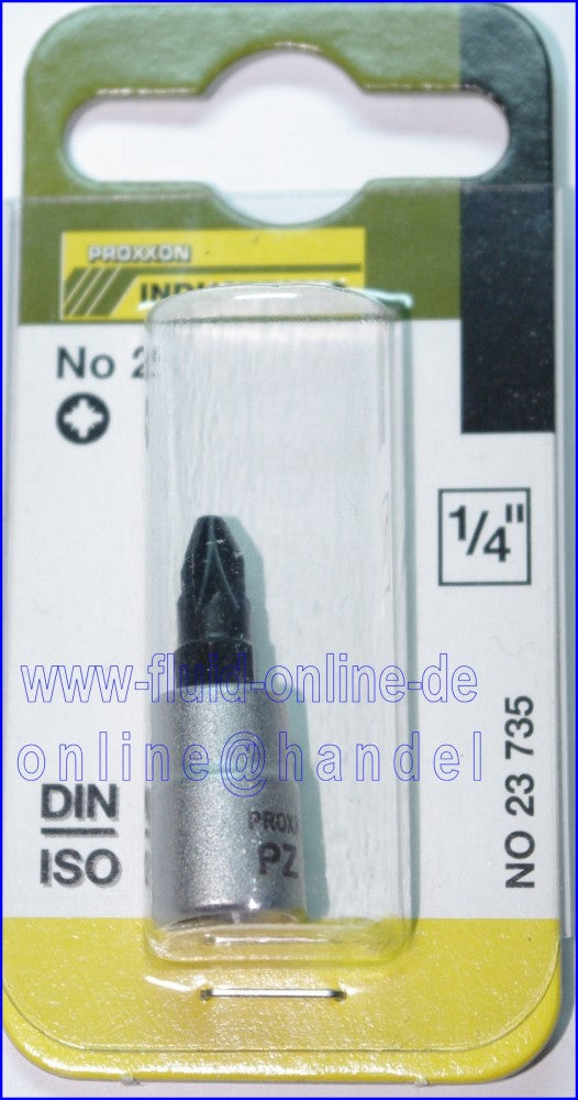 PROXXON 23735 PZ2 Kreuzschlitzschrauben Einsatz Antrieb 6,3mm (1/4")