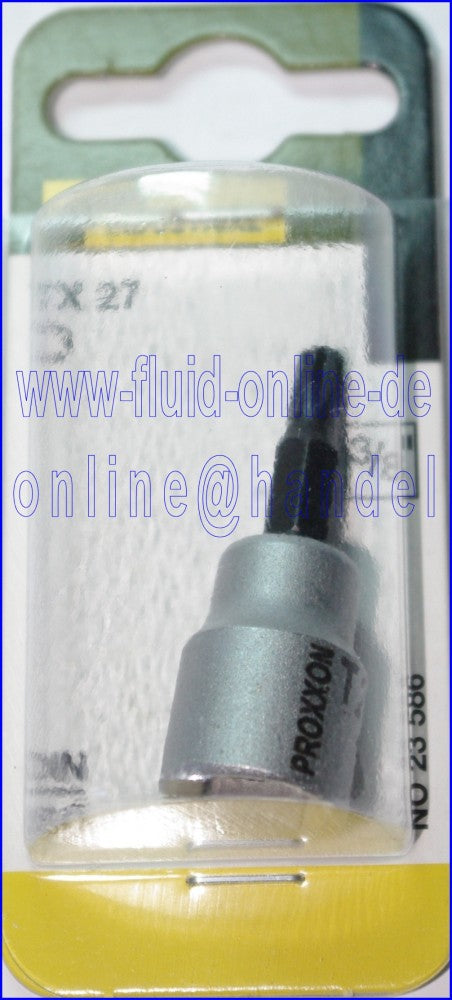 PROXXON 23586 TX27 Torx Einsatz Nuss Antrieb 10mm (3/8") ohne Bohrung