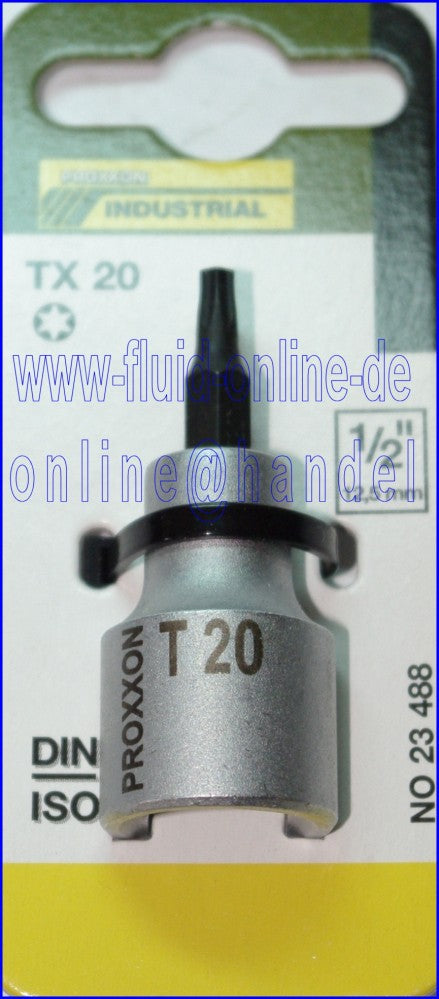 PROXXON 23488 TX20 TORX Einsatz Nuss 55mm lang Antrieb 12,5mm (1/2')