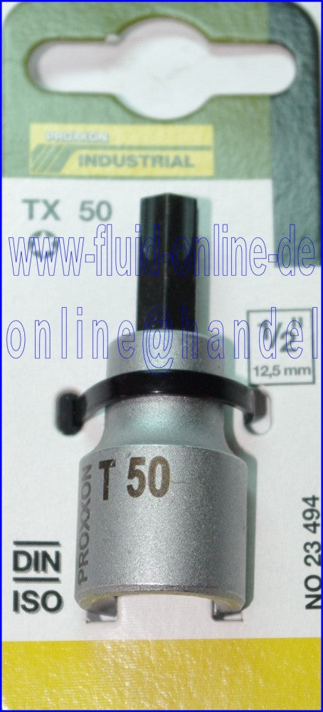 PROXXON 23494 TX50 TORX Einsatz Nuss 55mm lang Antrieb 12,5mm (1/2')
