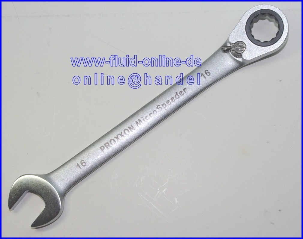 PROXXON 23138 MicroSpeeder 16mm Ratschen-Ringmaulschlüssel 15° Abwinklung