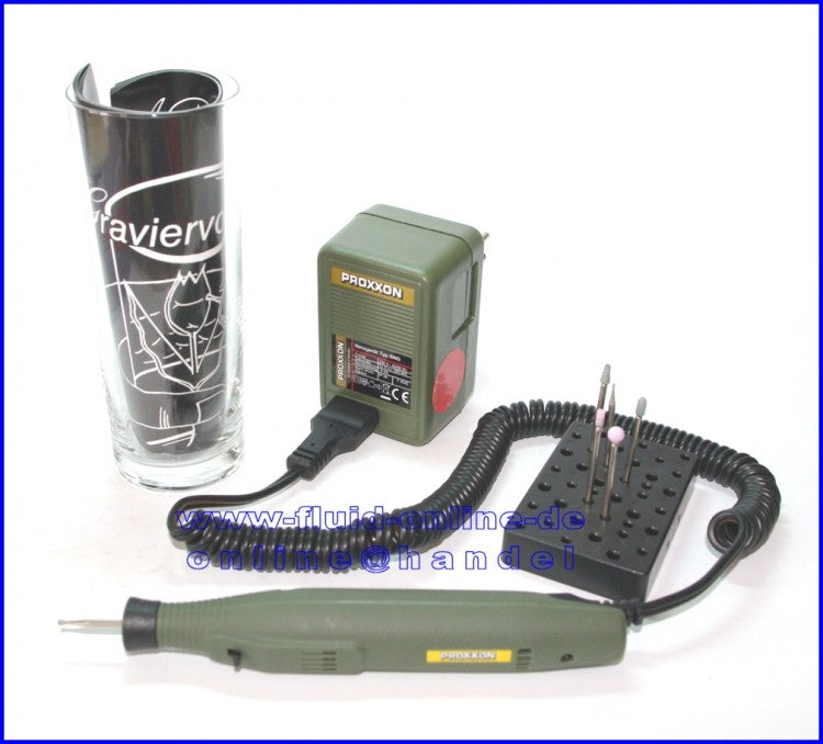 PROXXON 28635 Gravier-Komplett-Set mit Probierglas inkl. GG12 / GG 12