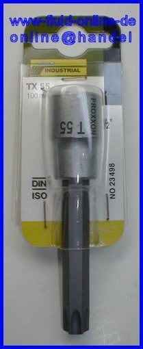 PROXXON 23498 TORX Einsatz Bit TX55 100mm lang Antrieb 12,5mm (1/2')