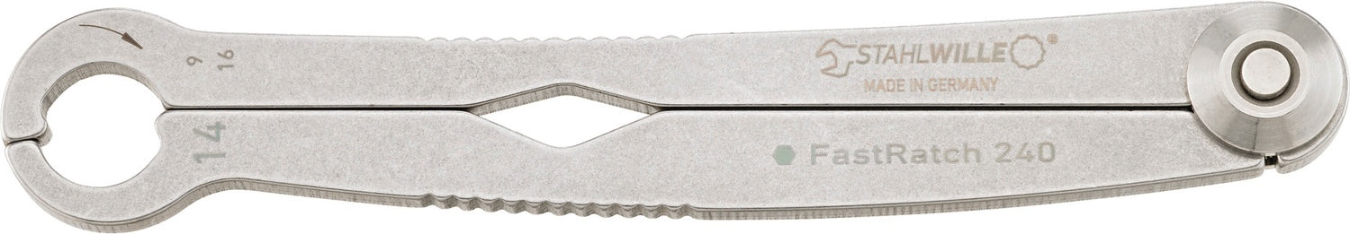 STAHLWILLE 240/5 Satz Ratschenschlüssel FastRatch 10 11 14 17 19mm mit Tasche - 96411005