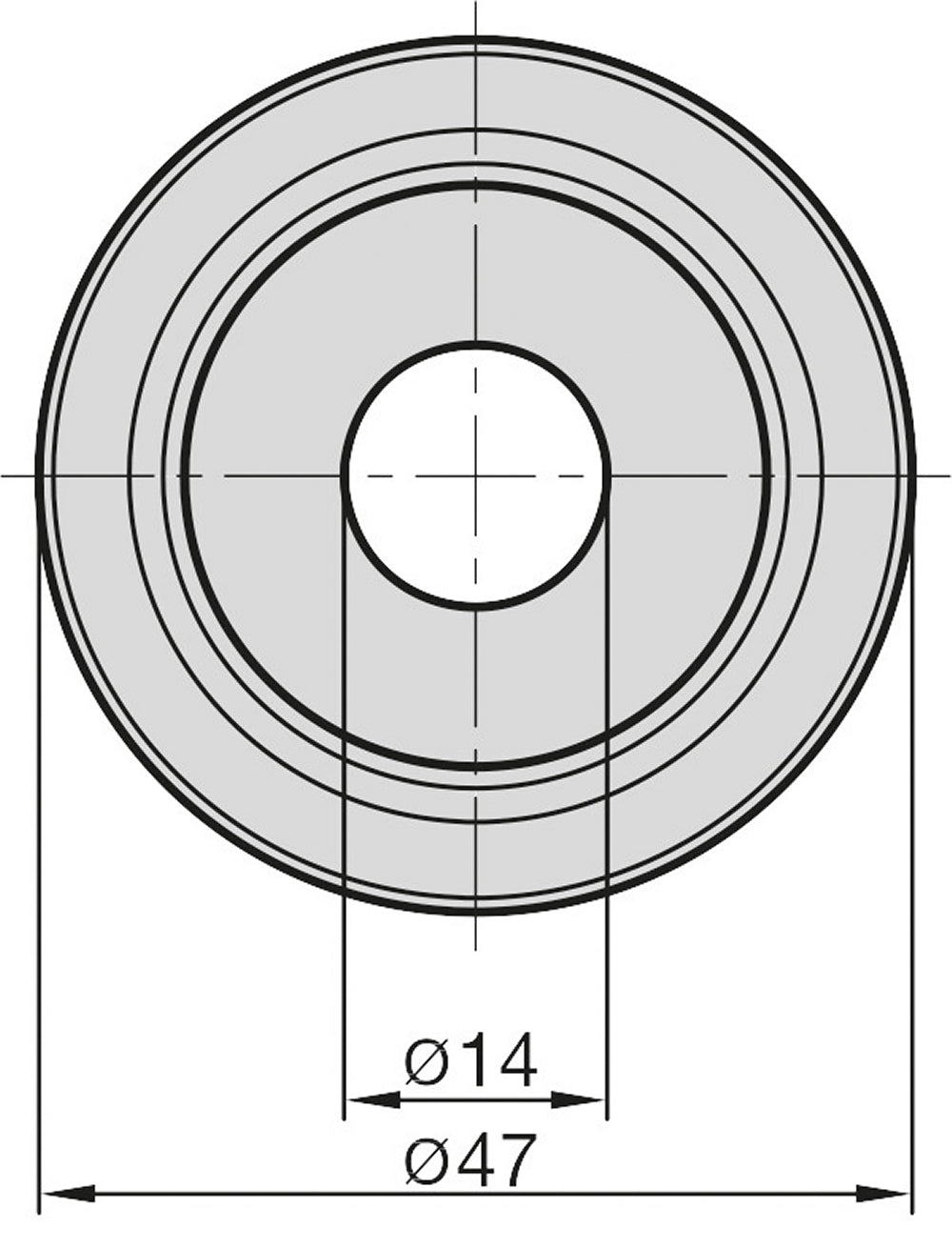 BASI 6840-0002 Abdeckrosette Zubehör für Türspion TS 680 Verchromt Abdeckung