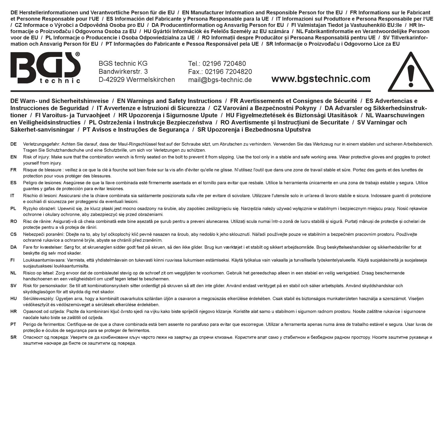 BGS 1196 Satz Ringmaulschlüssel 6-32mm metrisch 25 teilig mit Tasche