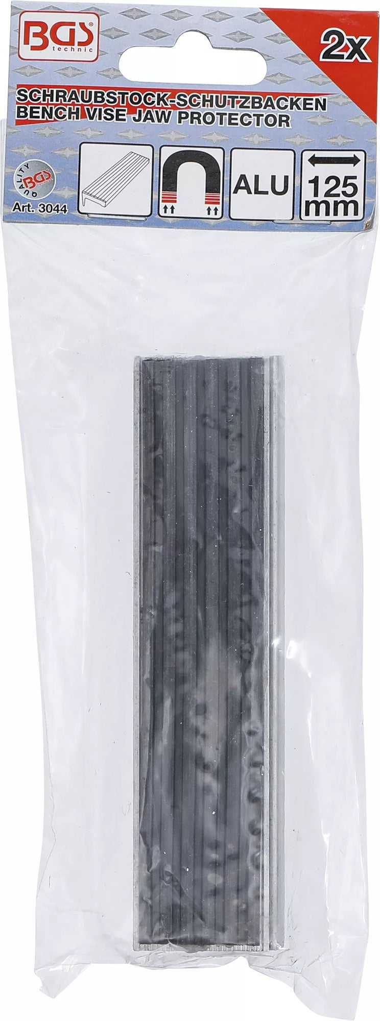 BGS 3044 Satz Schraubstock Schutzbacken aus Aluminium Breite 125mm 2 teilig