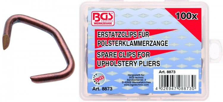 BGS 8873 Sortiment Polsterklammern 100 Stück