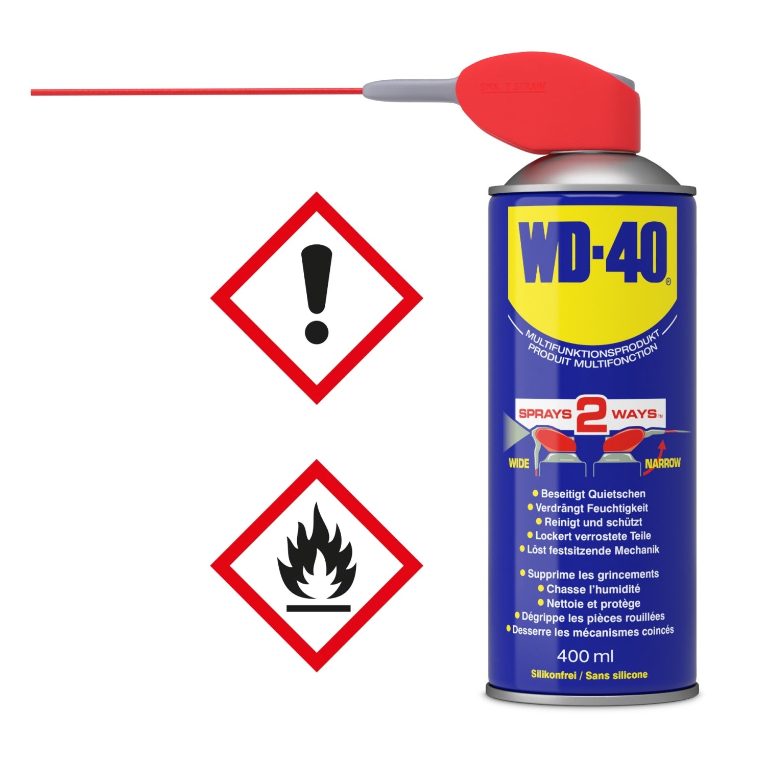 WD-40 Multifunktionsprodukt Smart Straw 400ml Dose mit Sprührohr - WD40 49425