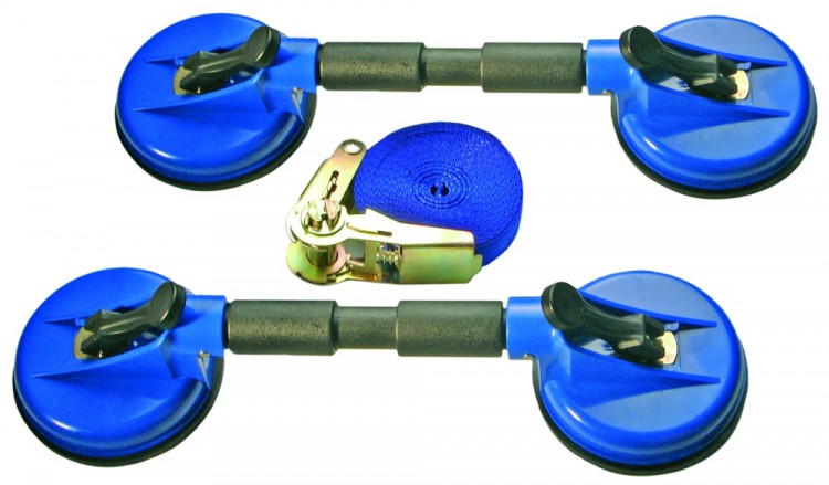 BGS 7997 Satz Doppelsauger Scheibenträger Tragesatz Autoscheiben bis 120kg