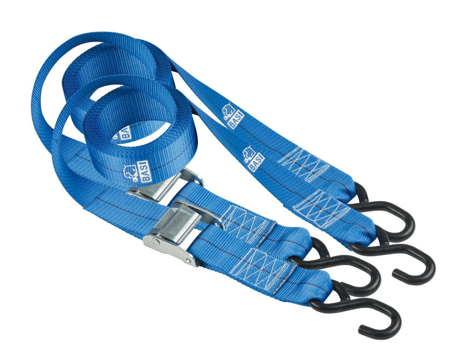 BASI 0004-0307 2 Stück Spanngurt SG 307 mit Klemmschloss und S-Haken Transportsicherung