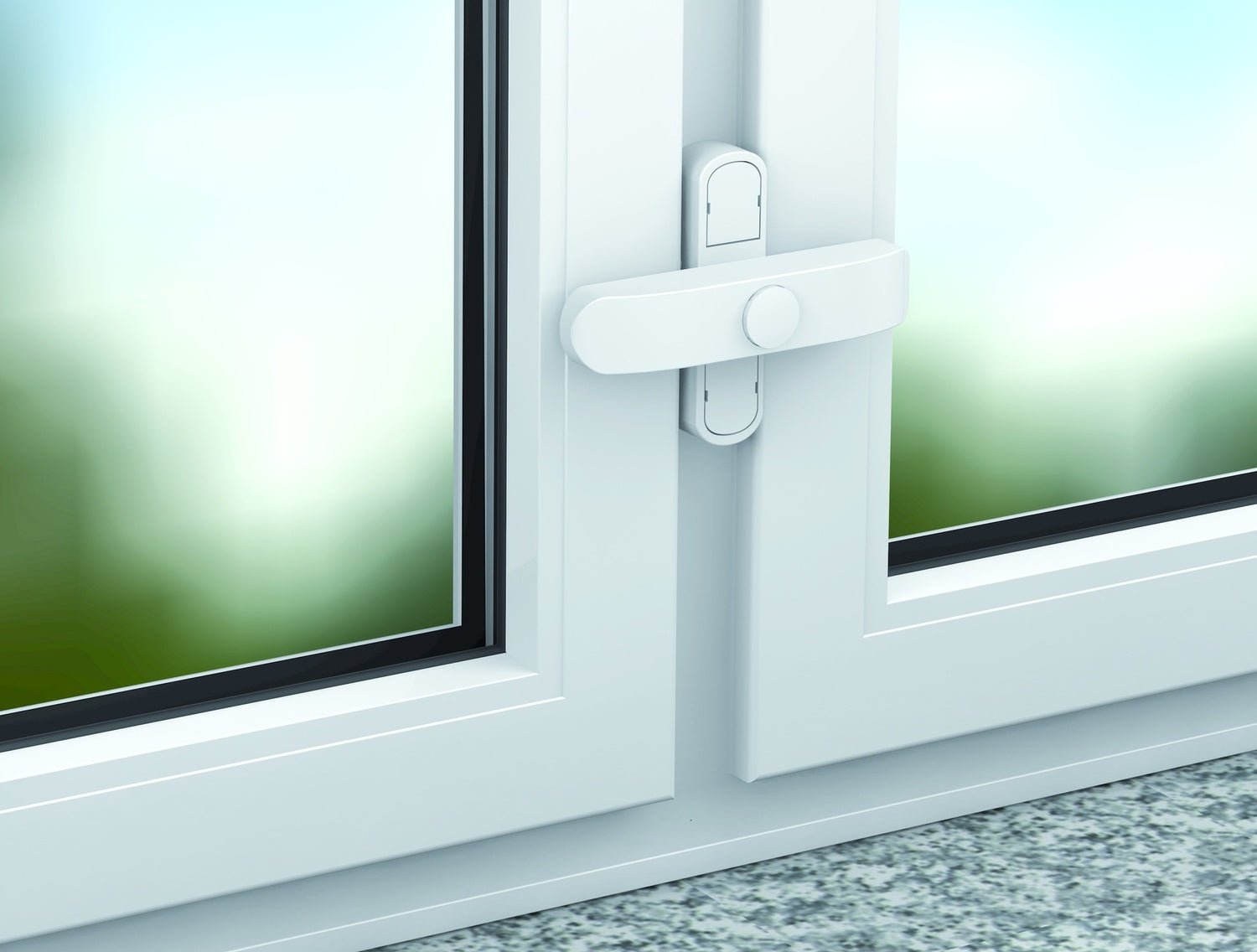 BASI FS 500 Weiß Fenster Fenstertüren doppelflügelig Zusatzsicherung