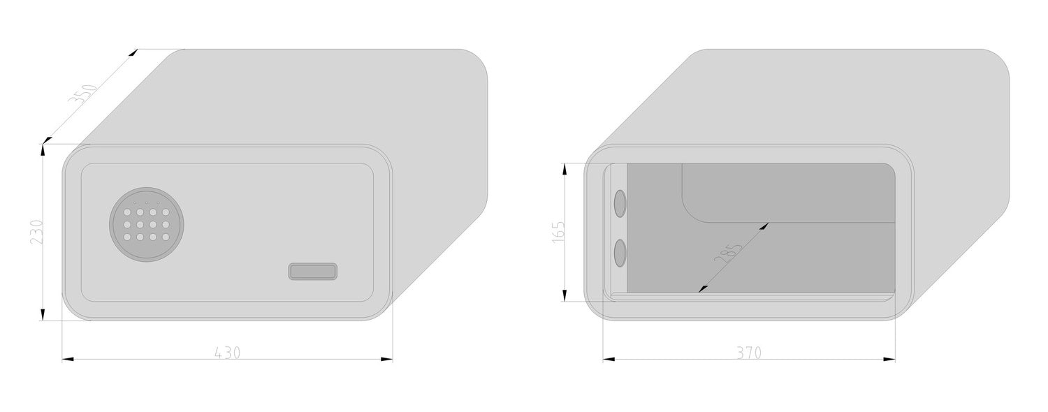 BASI mySafe 430-Code Beere Elektronik Möbel Tresor