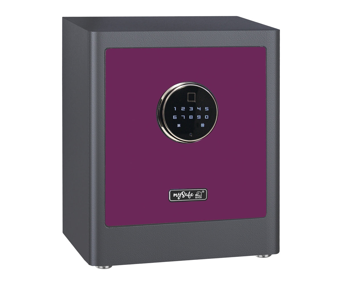 BASI mySafe Premium 350-Beere/Grau Elektronik Möbel Tresor Touch-Display