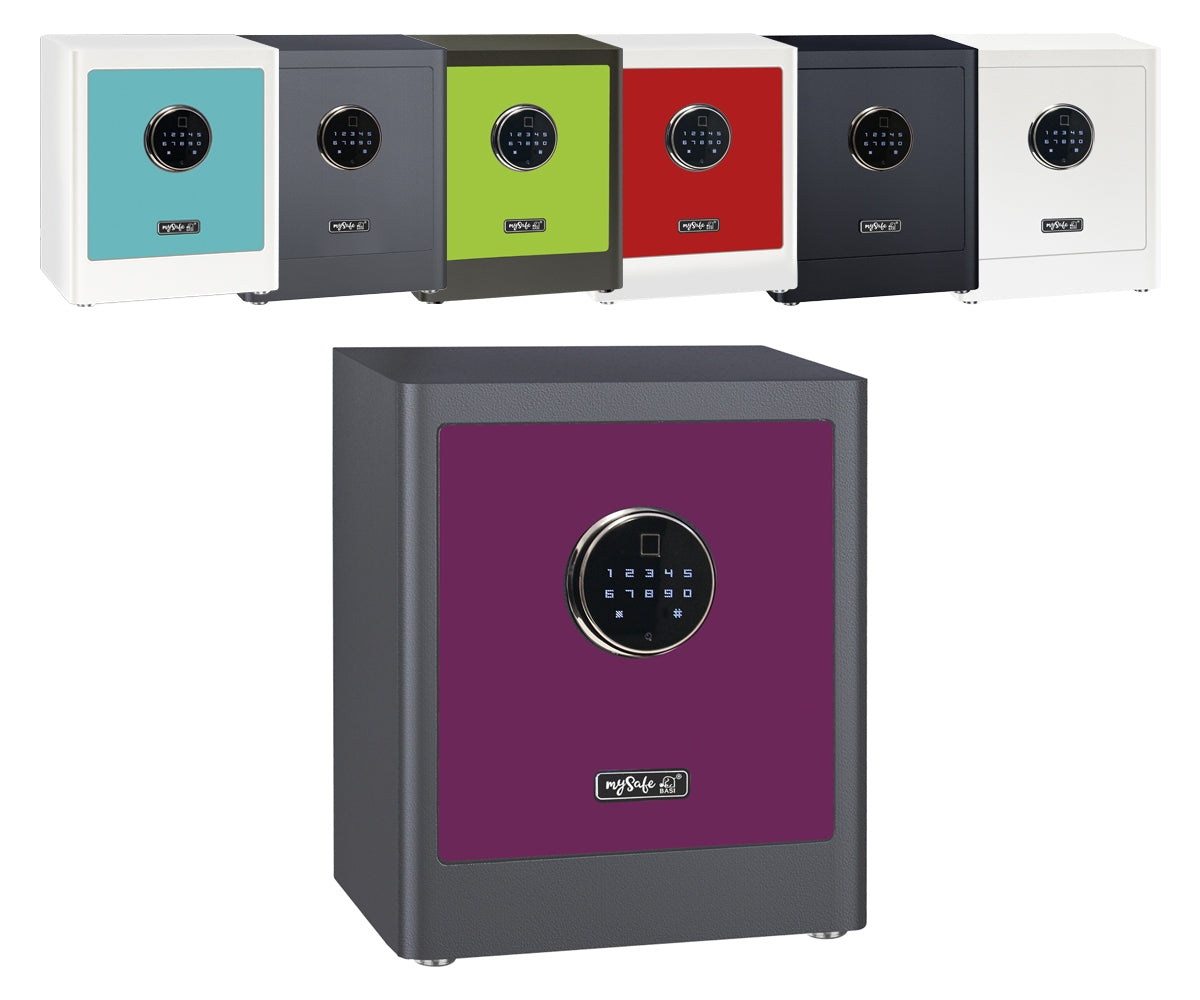 BASI mySafe Premium 350-Beere/Grau Elektronik Möbel Tresor Touch-Display