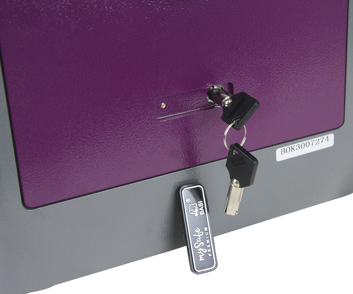 BASI mySafe Premium 350-Beere/Grau Elektronik Möbel Tresor Touch-Display