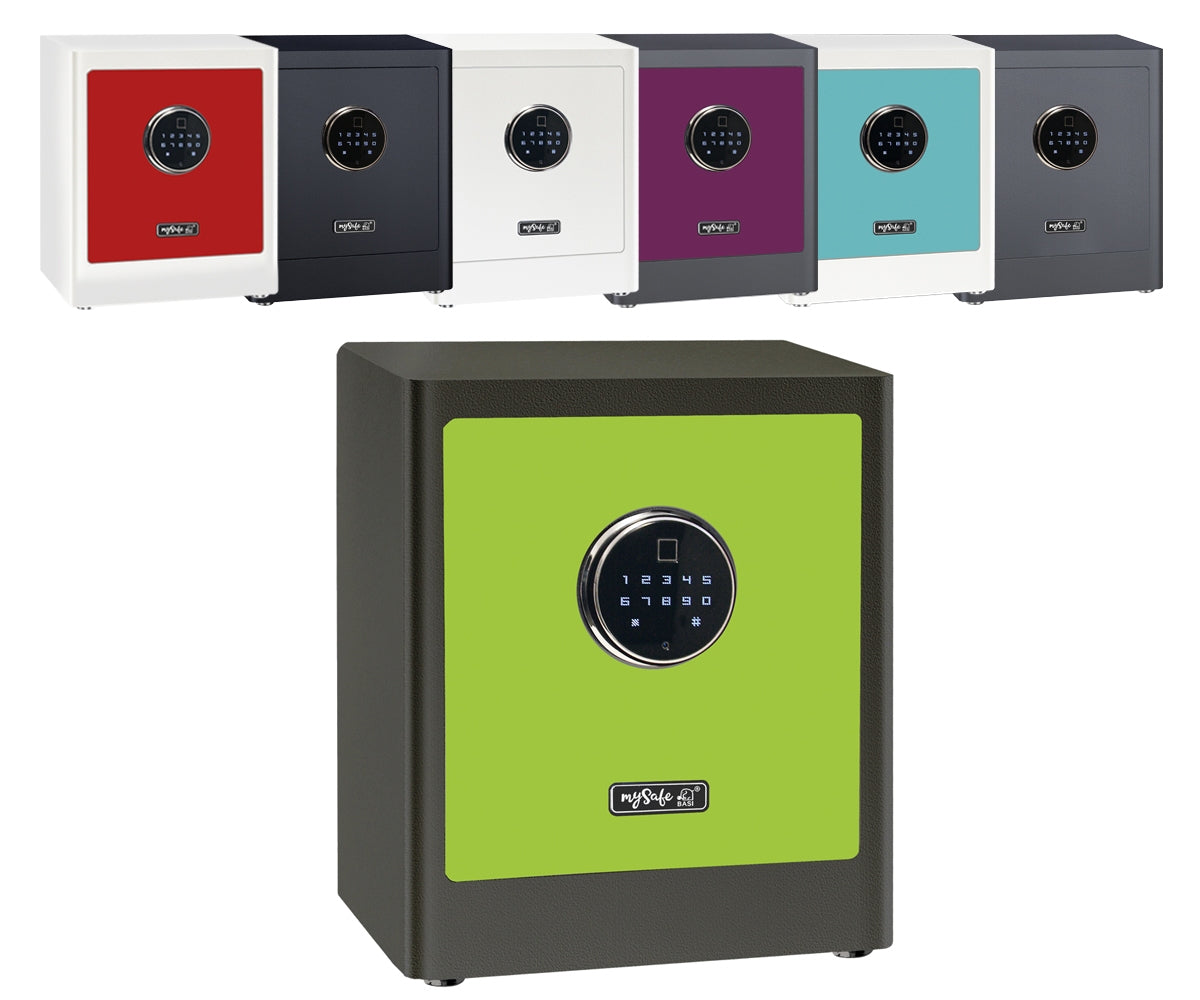 BASI mySafe Premium 350-Grün/Grau Elektronik Möbel Tresor Touch-Display