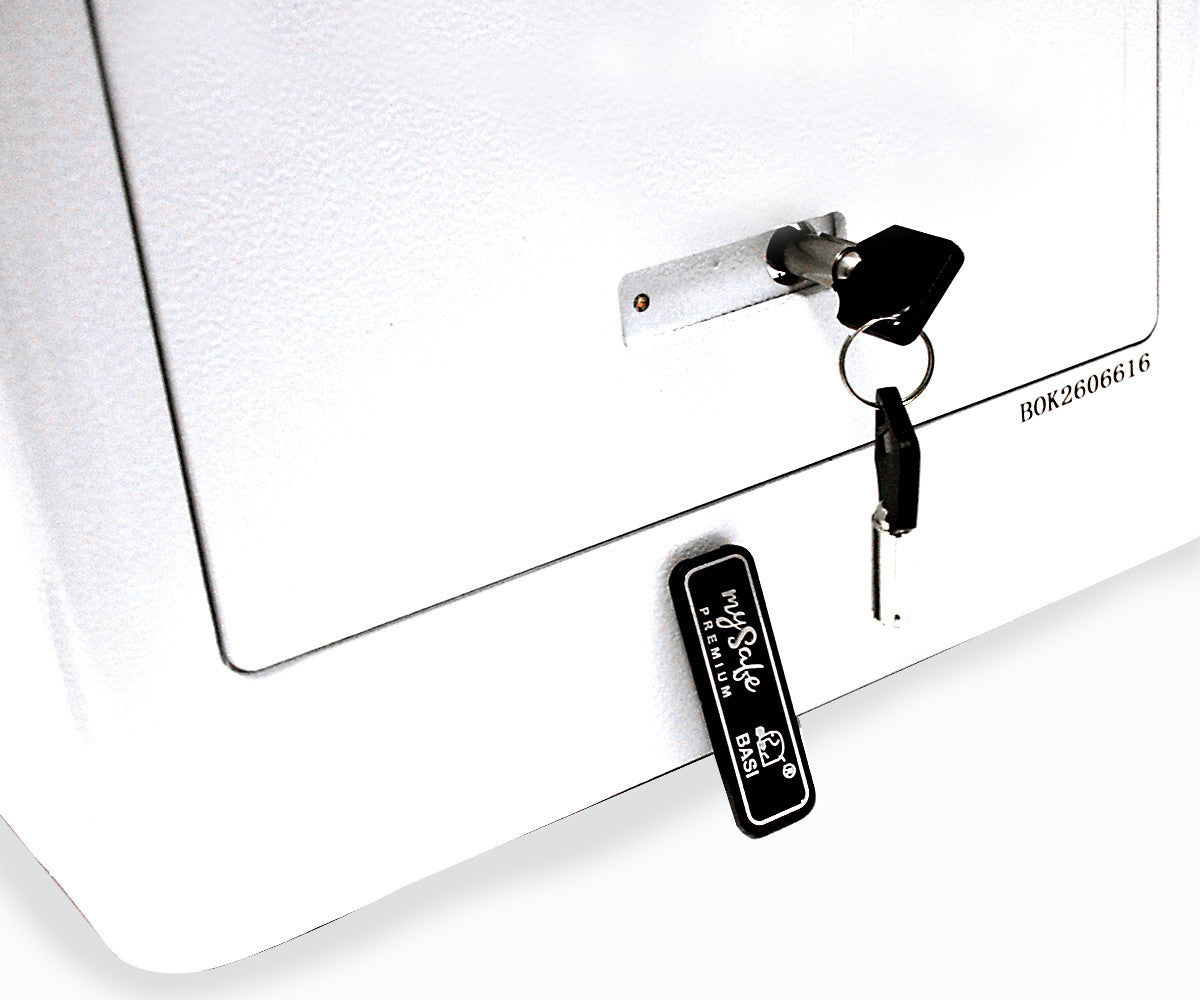 BASI mySafe Premium 350-Weiß Elektronik Möbel Tresor Touch-Display