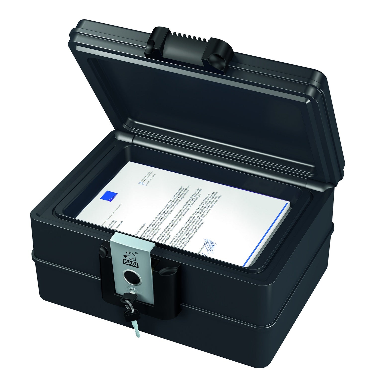 BASI DB 210L Dokumentenbox feuerfest wasserfest  9,8 Liter Dokumente Schützen