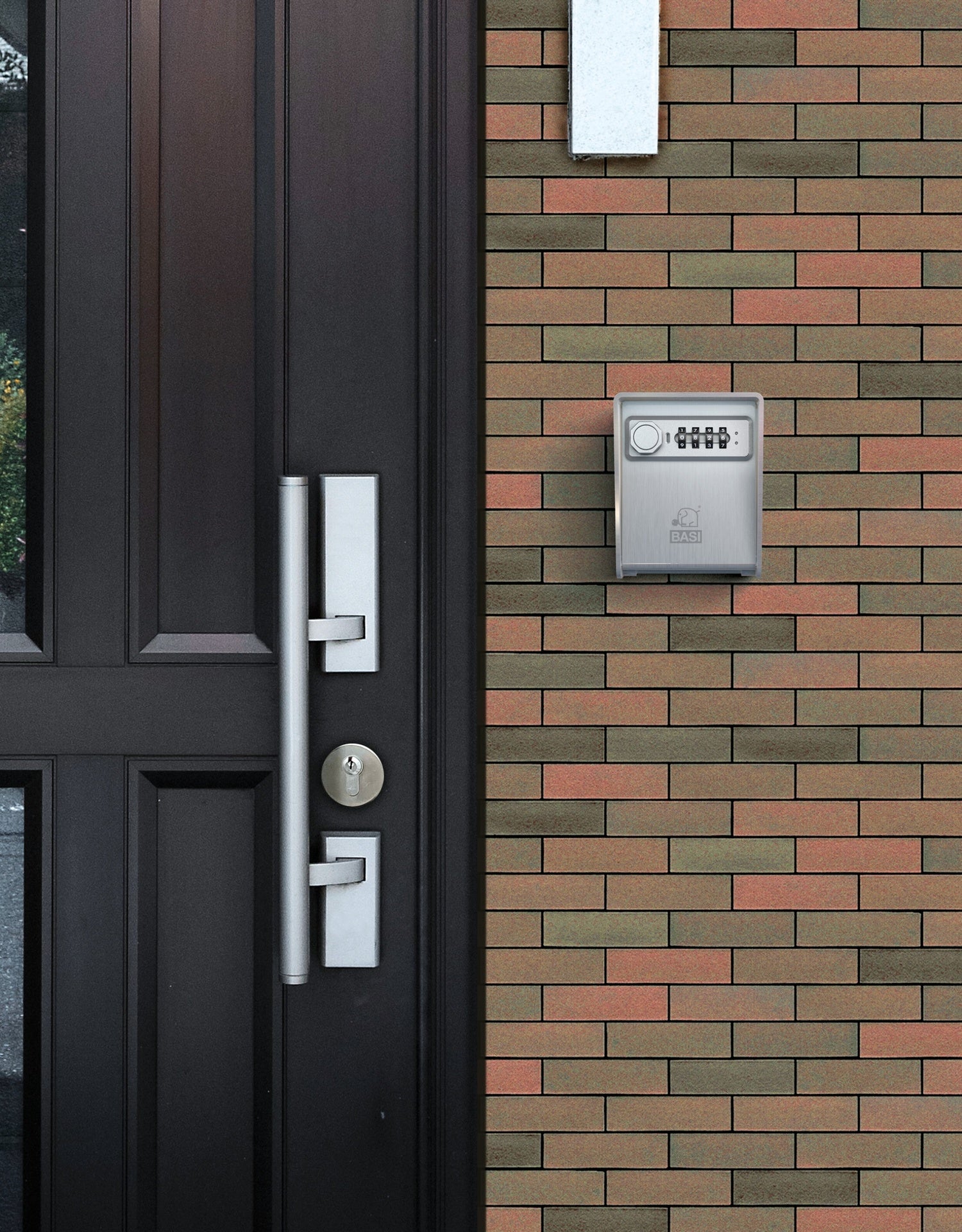 BASI SSZ 400 Schlüsselsafe mit Zahlenschloss 2 Schlüsselhaken Edelstahl 2101-0020