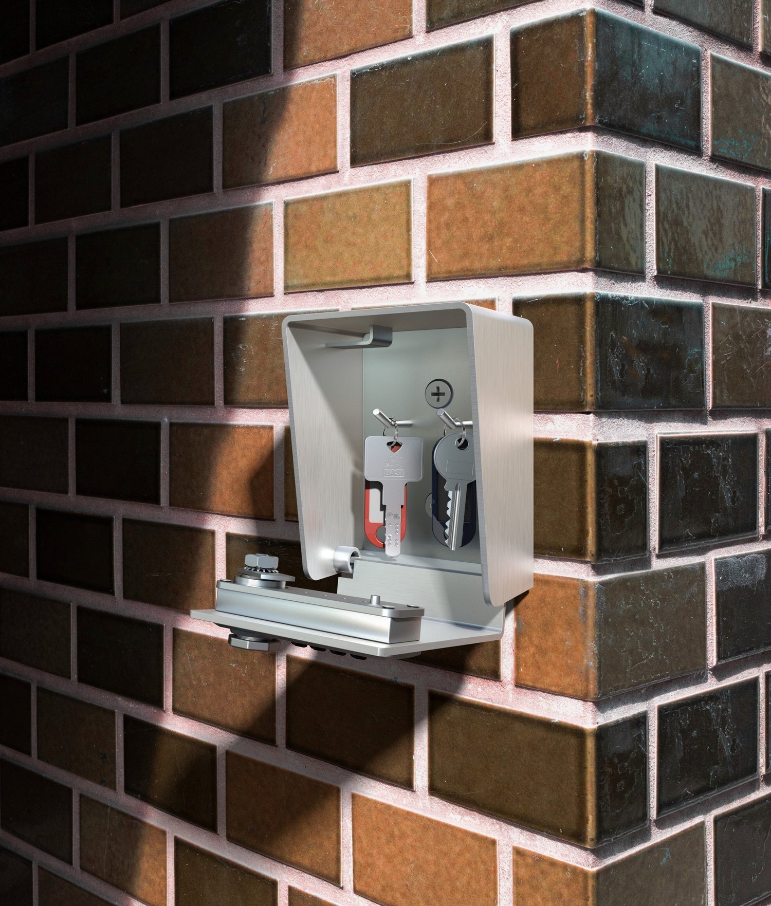 BASI SSZ 400 Schlüsselsafe mit Zahlenschloss 2 Schlüsselhaken Edelstahl 2101-0020