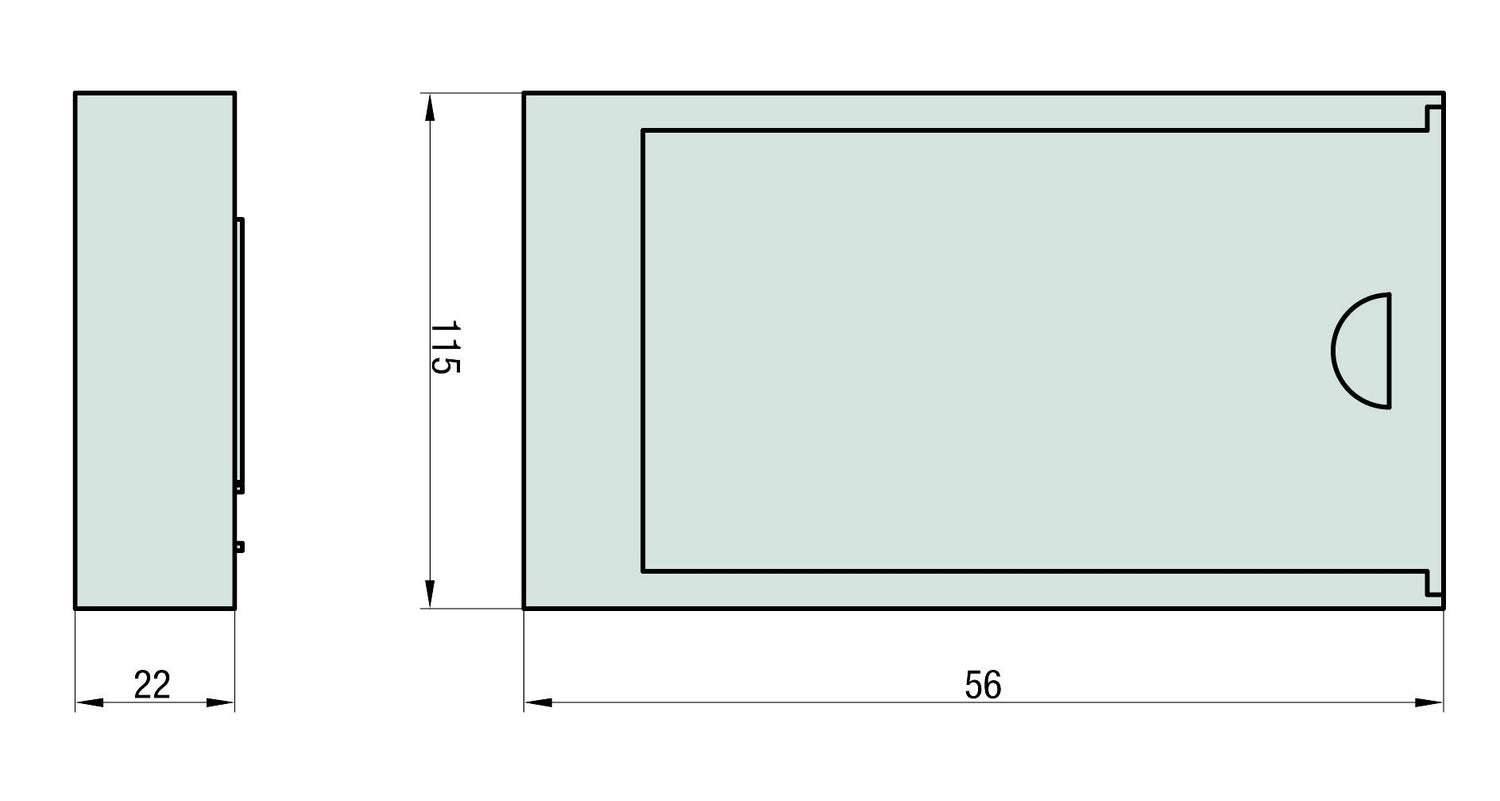 BASI SBO 210 - 115mm Magnetische Schlüsselbox Schiebedeckel Kunststoff Schwarz