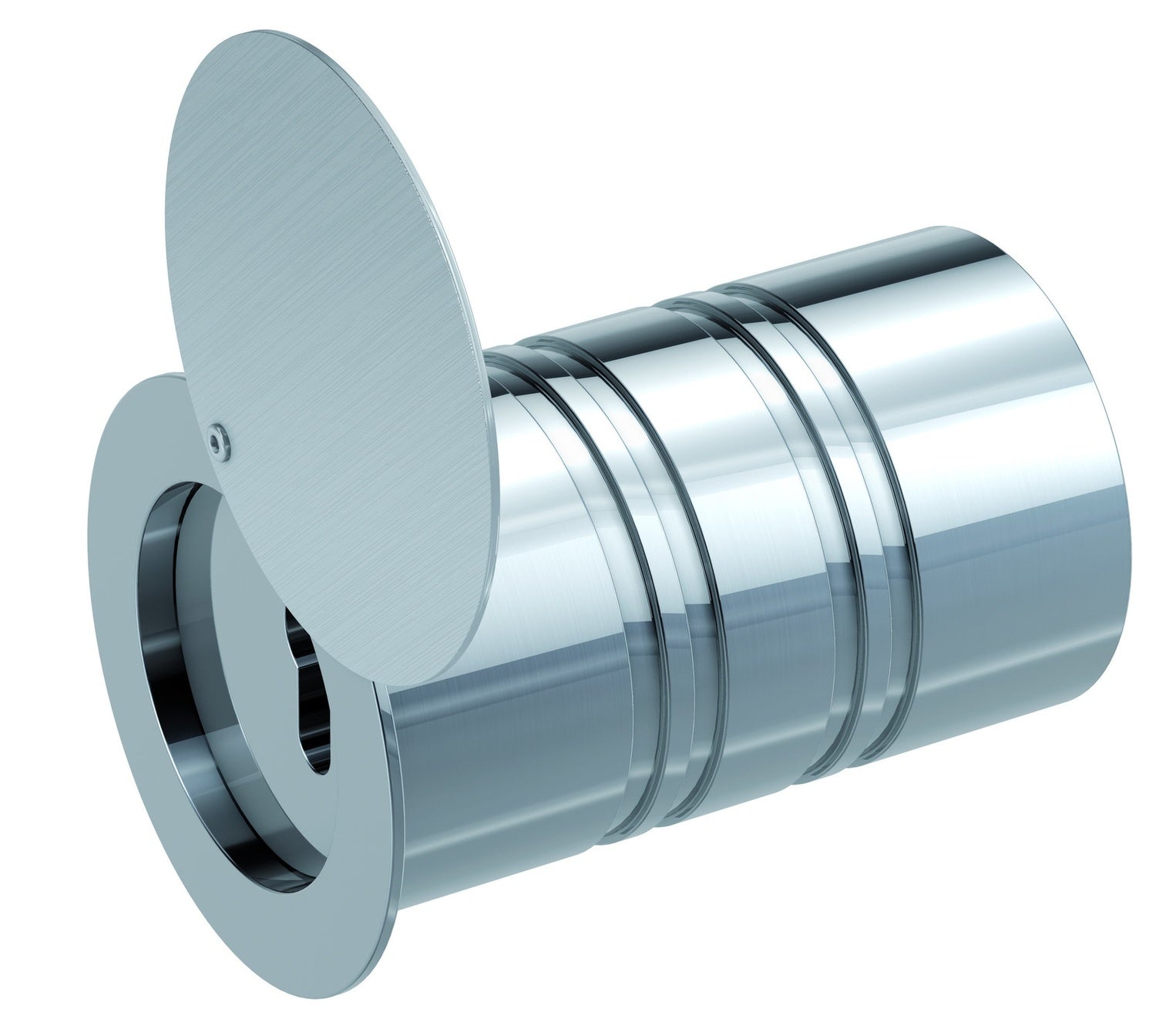 BASI RT 103 - S Rohrtresor Länge 140mm Ø 80mm Wandtresor mit Schutzklappe
