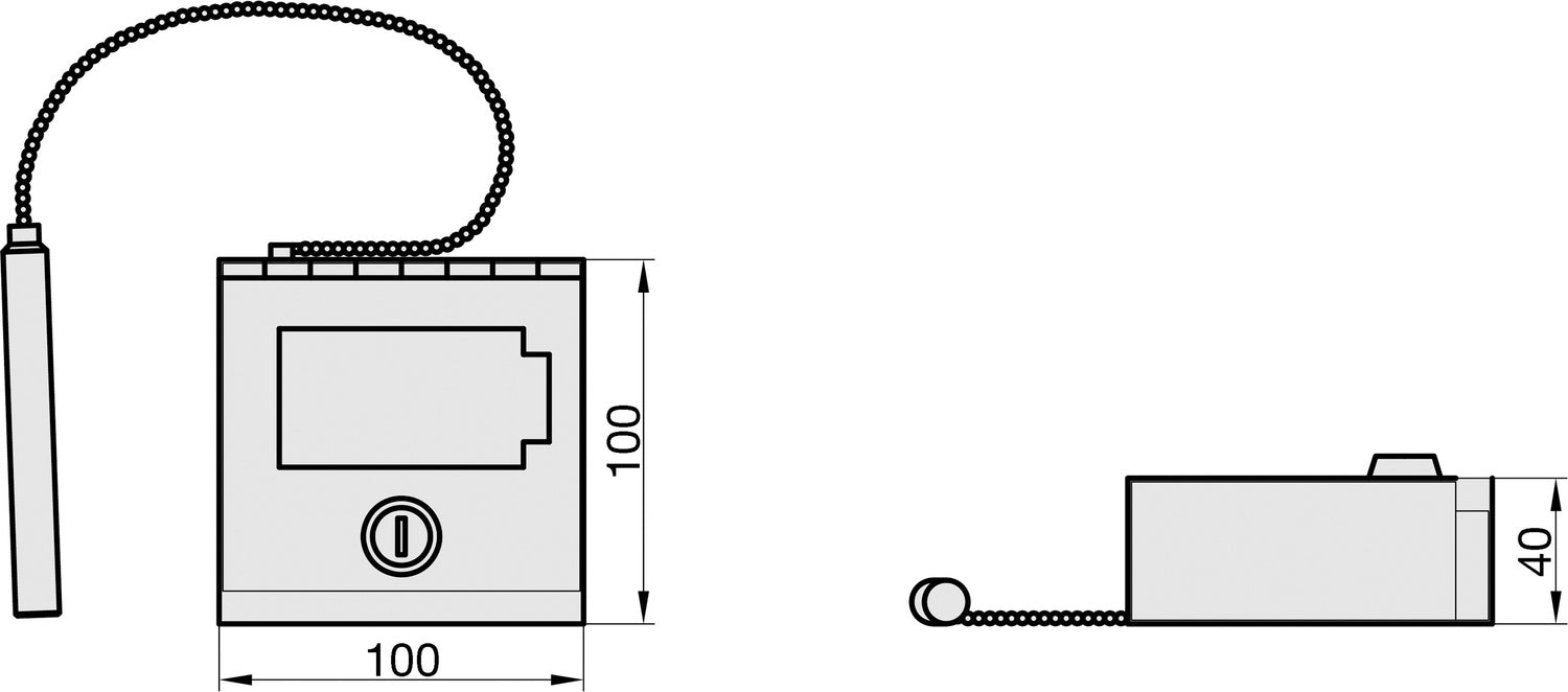 BASI 2150-0003 NK 215H Notschlüsselkasten Rot mit Glasbrecher Schlüsselkasten
