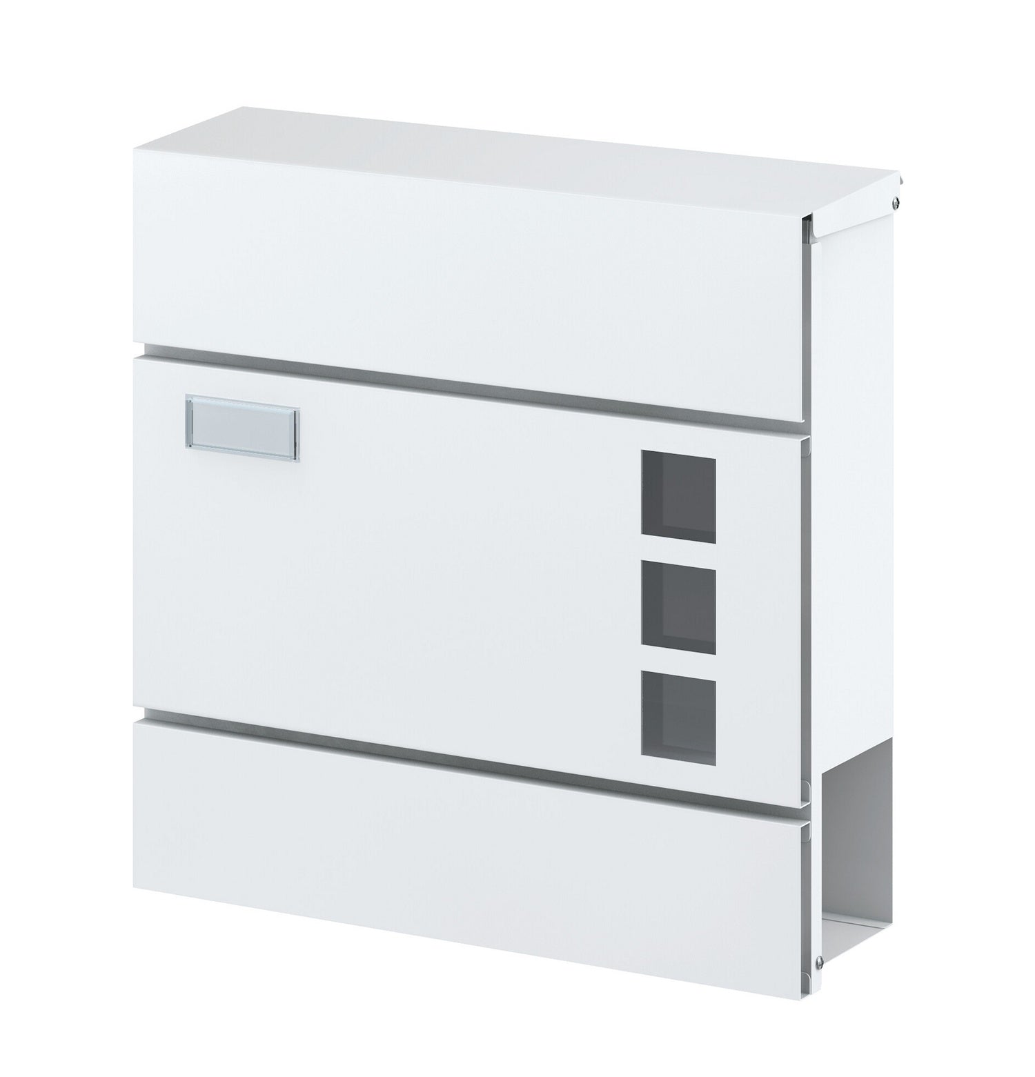 BASI 2170-0904 BK 380M Briefkasten Stahl Weiß Matt mit Softclose Dämpfer