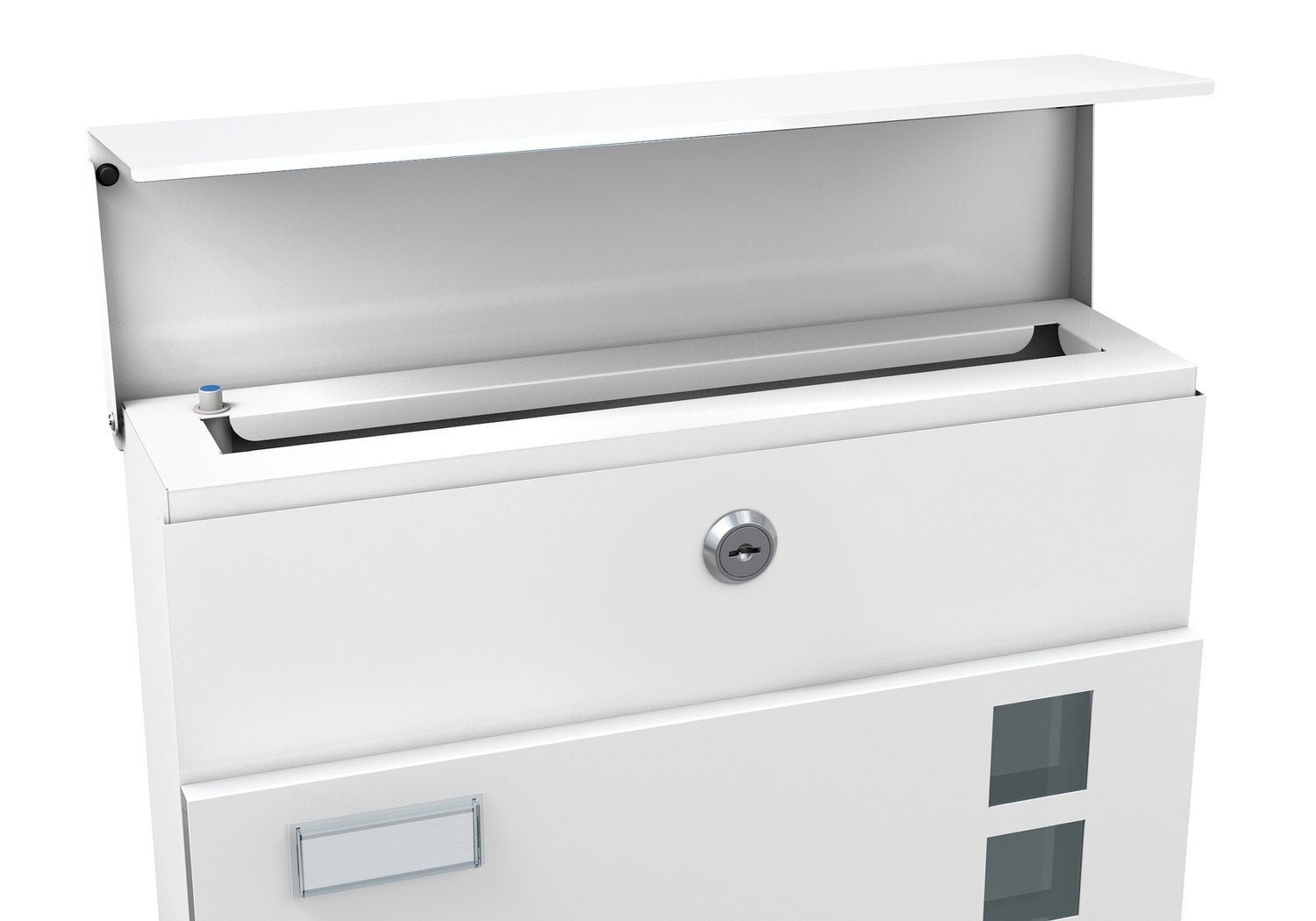 BASI 2170-0904 BK 380M Briefkasten Stahl Weiß Matt mit Softclose Dämpfer