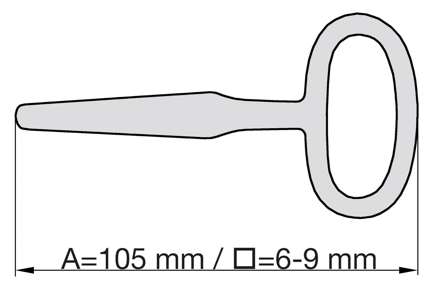 BASI 306.5 Vierkantschlüssel Bautenschlüssel Universal Standard