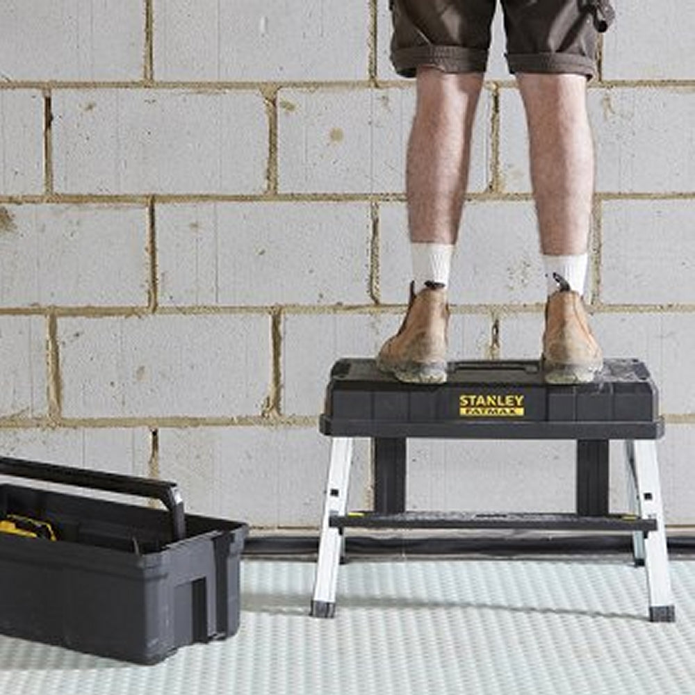 BASI 4310-0057 STANLEY Werkzeugbox mit Tritt Werkzeugkiste FATMAX