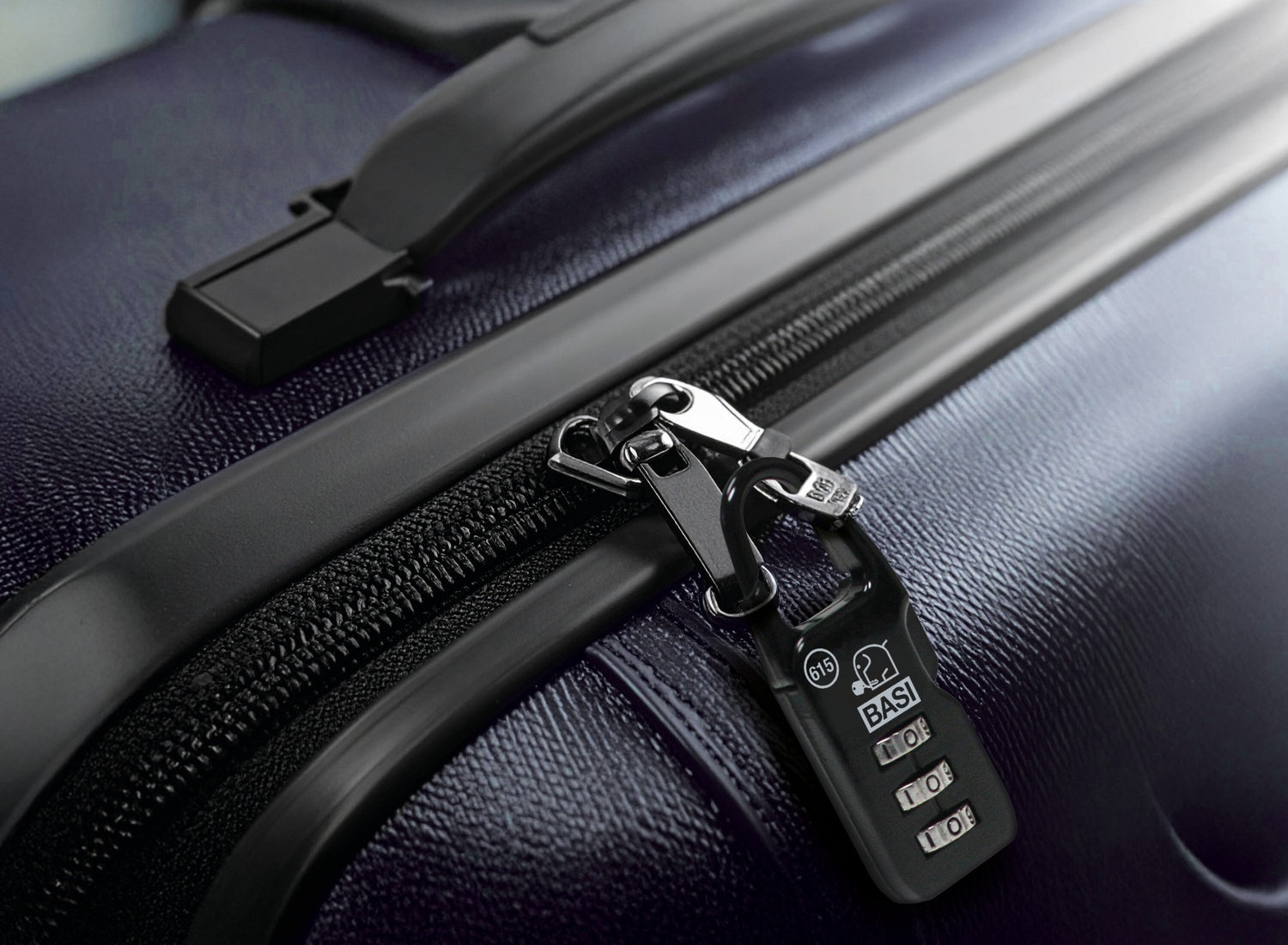 Basi 6100-0115 Kofferschloss KS 615 mit einstellbarer Zahlenkombination Schwarz