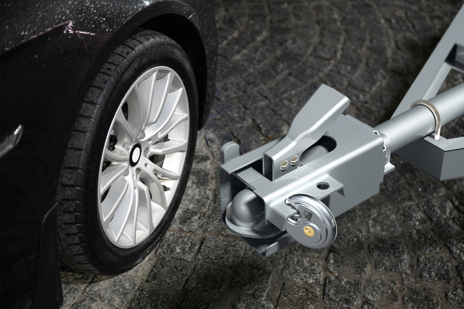 BASI 6100-7001-703 Rundbügel Vorhängeschloss RVS 610 Edelstahl Ø70mm gleichschließend