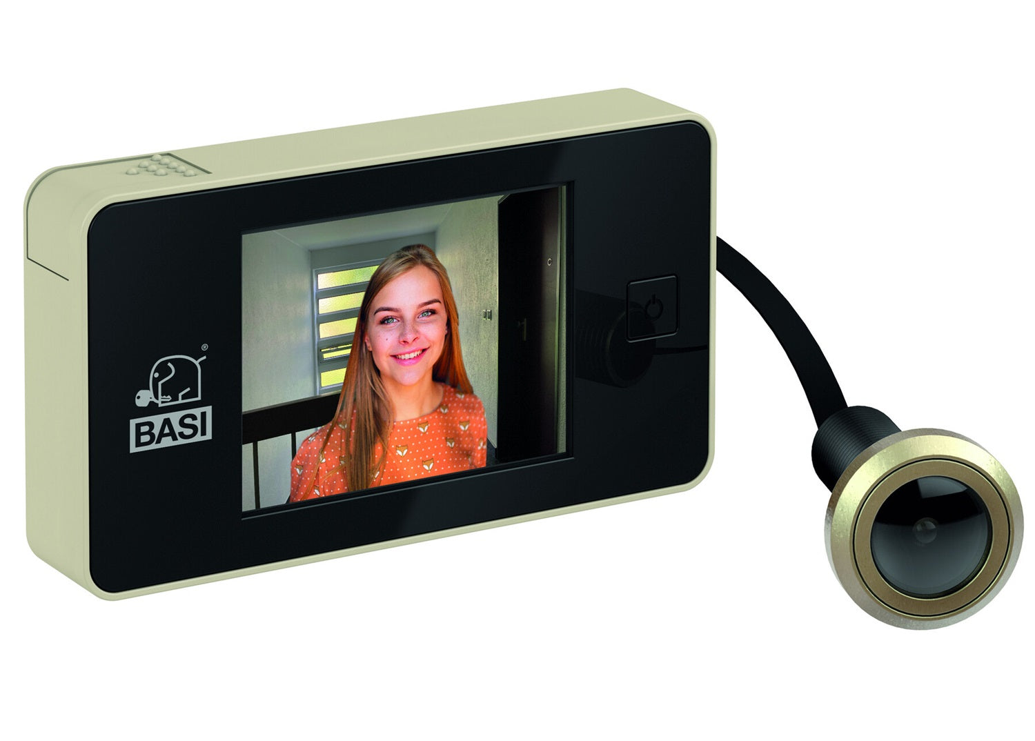 BASI TS 710 Digitaler Türspion Champagne Messing LCD Display