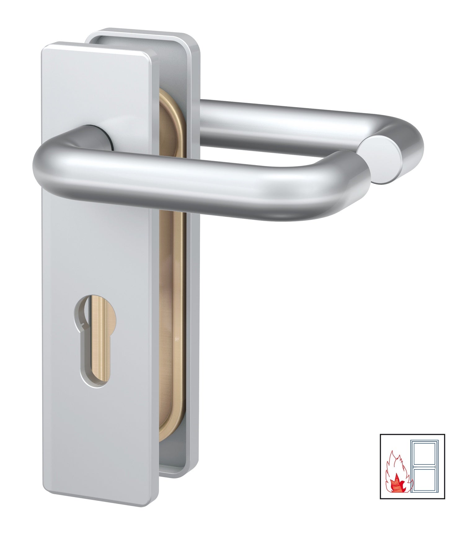 BASI 7521-0501 ZT/FS 2100 F1 FS Drücker Schutzbeschlag Feuerschutzbeschlag