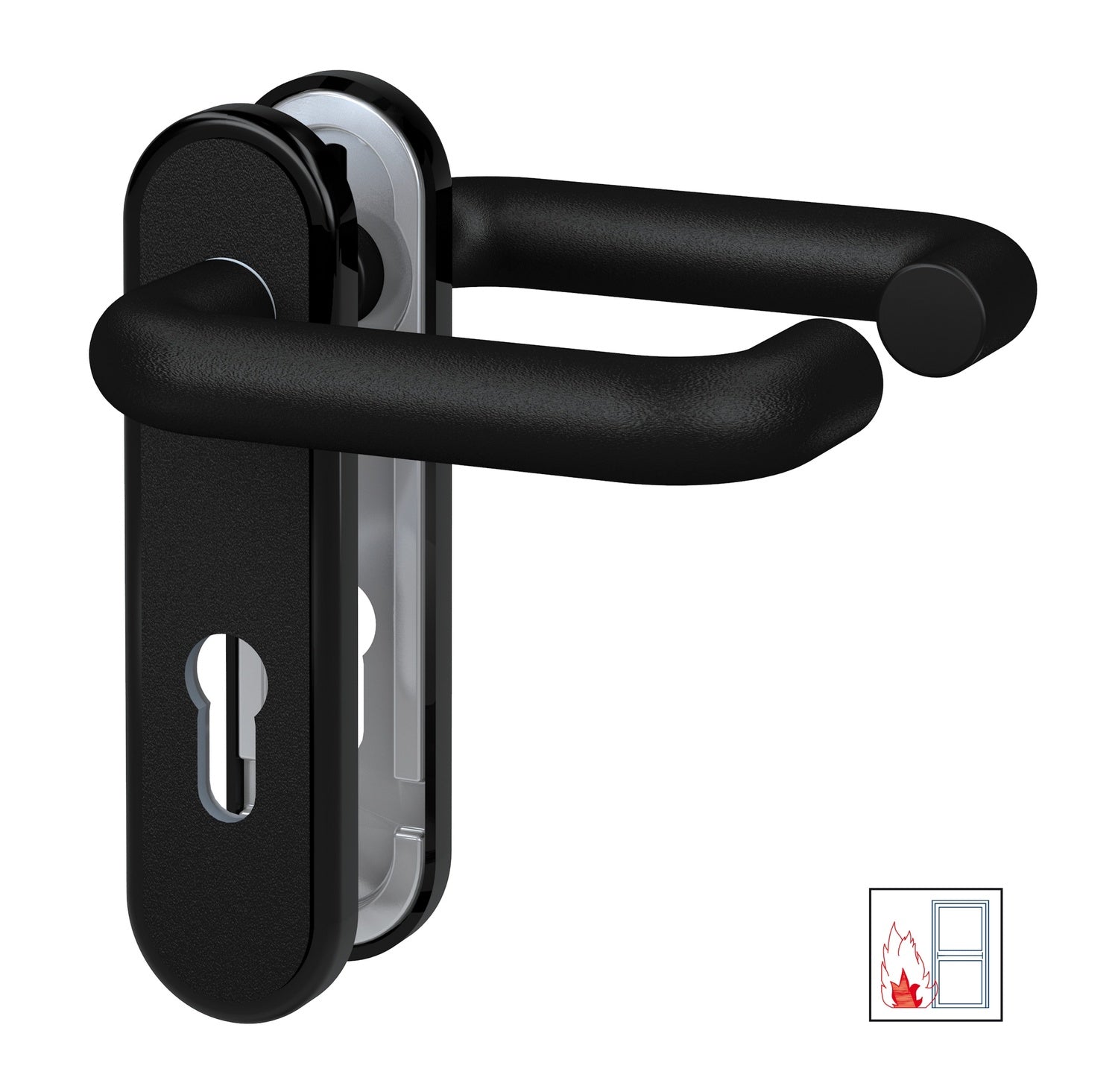 BASI 7529-0200 ZT/FS 2150 PZ FS Drücker Schutzbeschlag Feuerschutzbeschlag