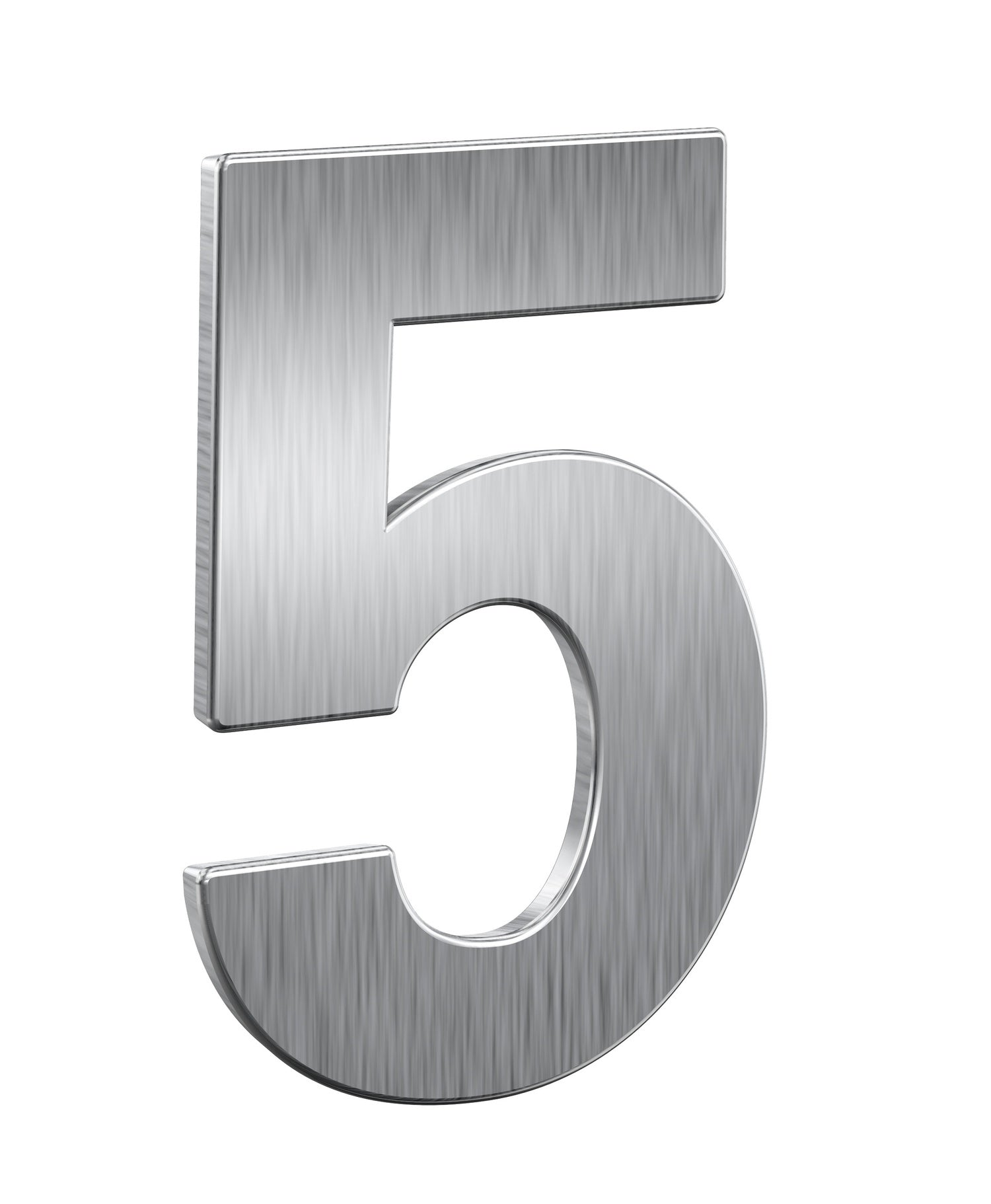 BASI 7300-0005 HN 150-5 Hausnummer 5 Edelstahl Haus Nummer Fünf