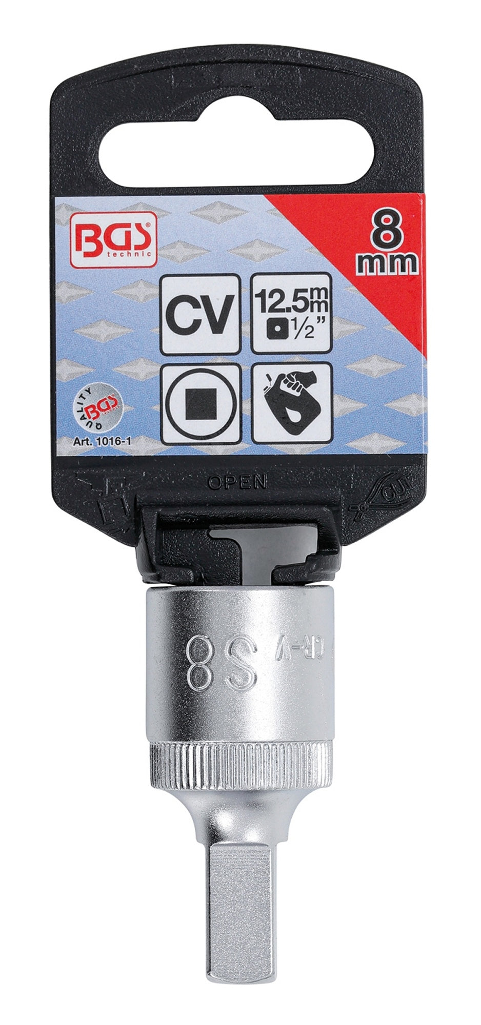 BGS 1016-1 Öldienstschlüssel Vierkant Nuss 8mm Antrieb 12,5mm (1/2")