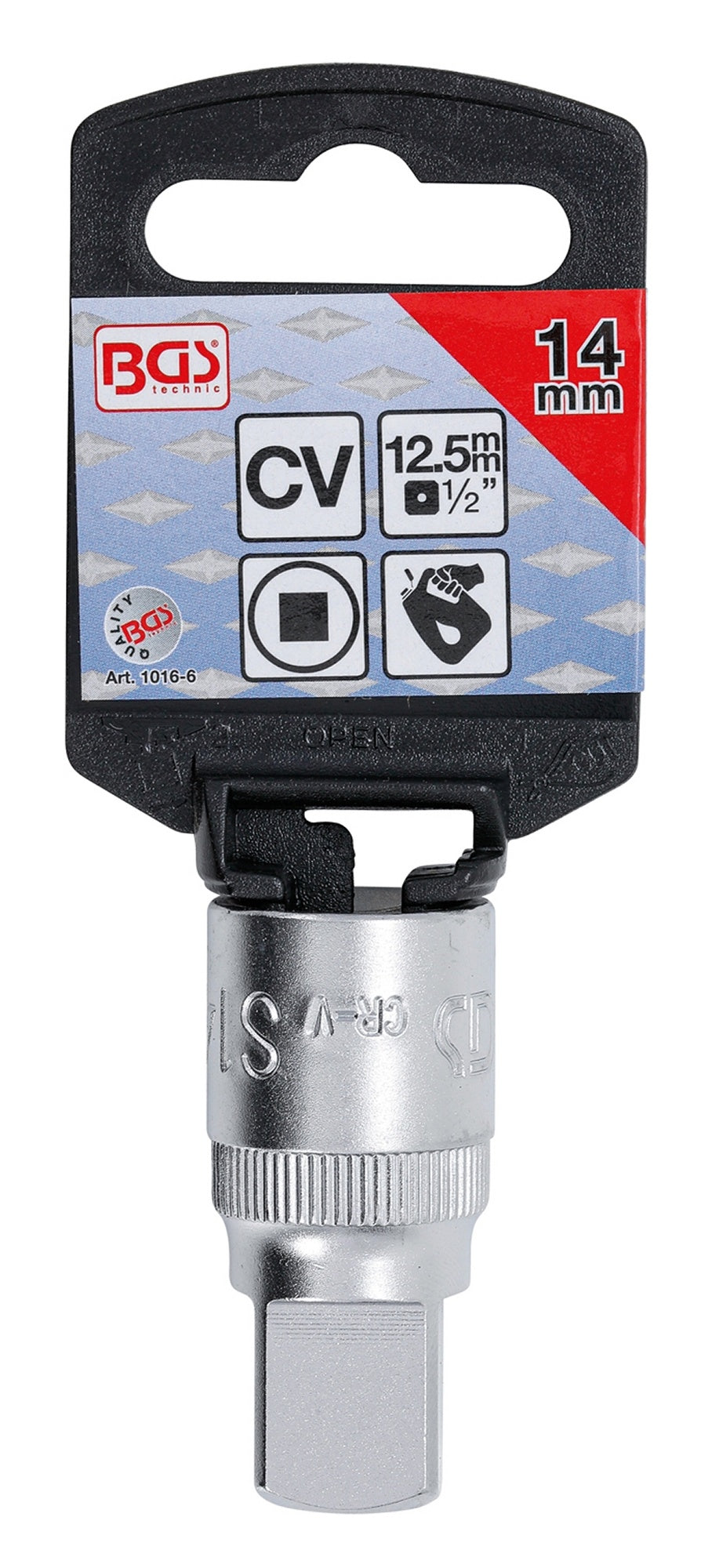 BGS 1016-6 Öldienstschlüssel Vierkant Nuss 14mm Antrieb 12,5mm (1/2")