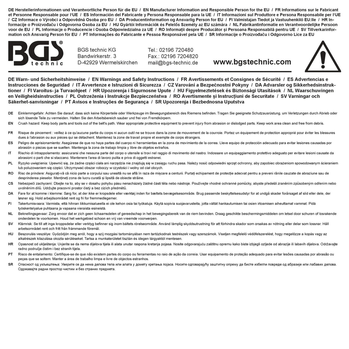 BGS 1026 Riemenscheibenschlüssel für Keilrippenriemen und Flachriemen