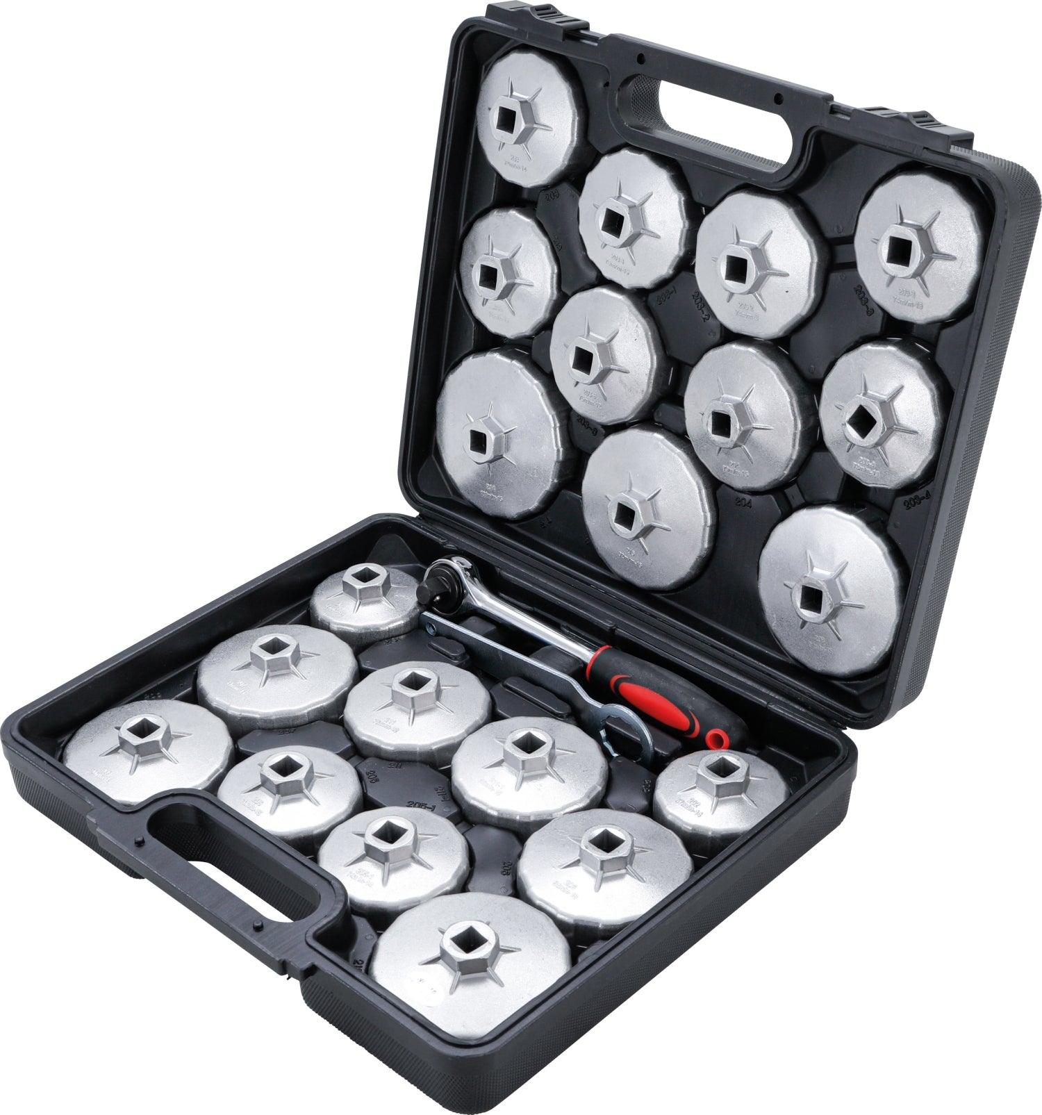 BGS DIY 1035 Satz Ölfilterkappen / Kappen zum Lösen Ölfilter 23 teilig