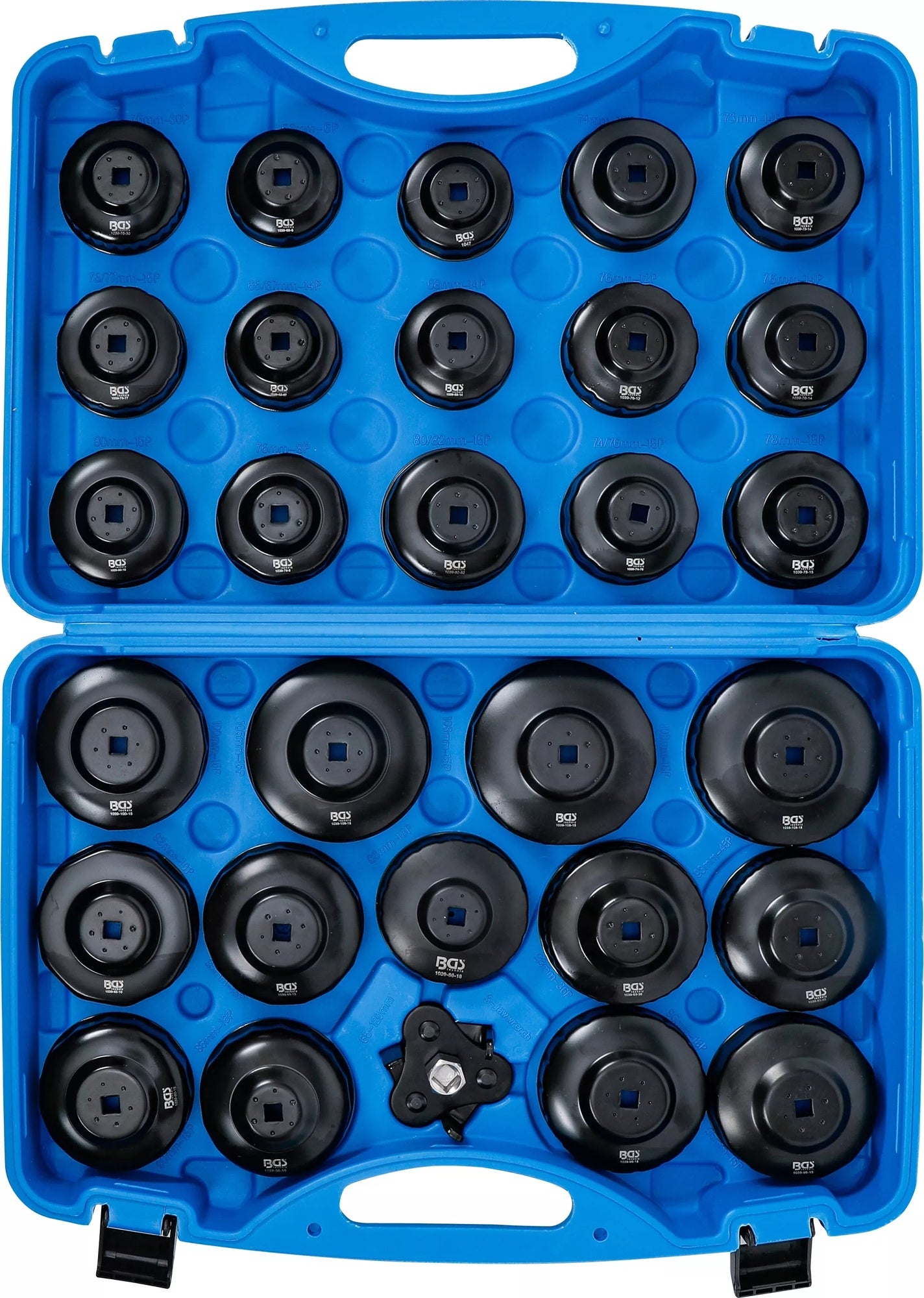 BGS 1039 Satz Ölfilterschlüssel Ölfilterkappen 30 teilig im Koffer für Ölwechsel
