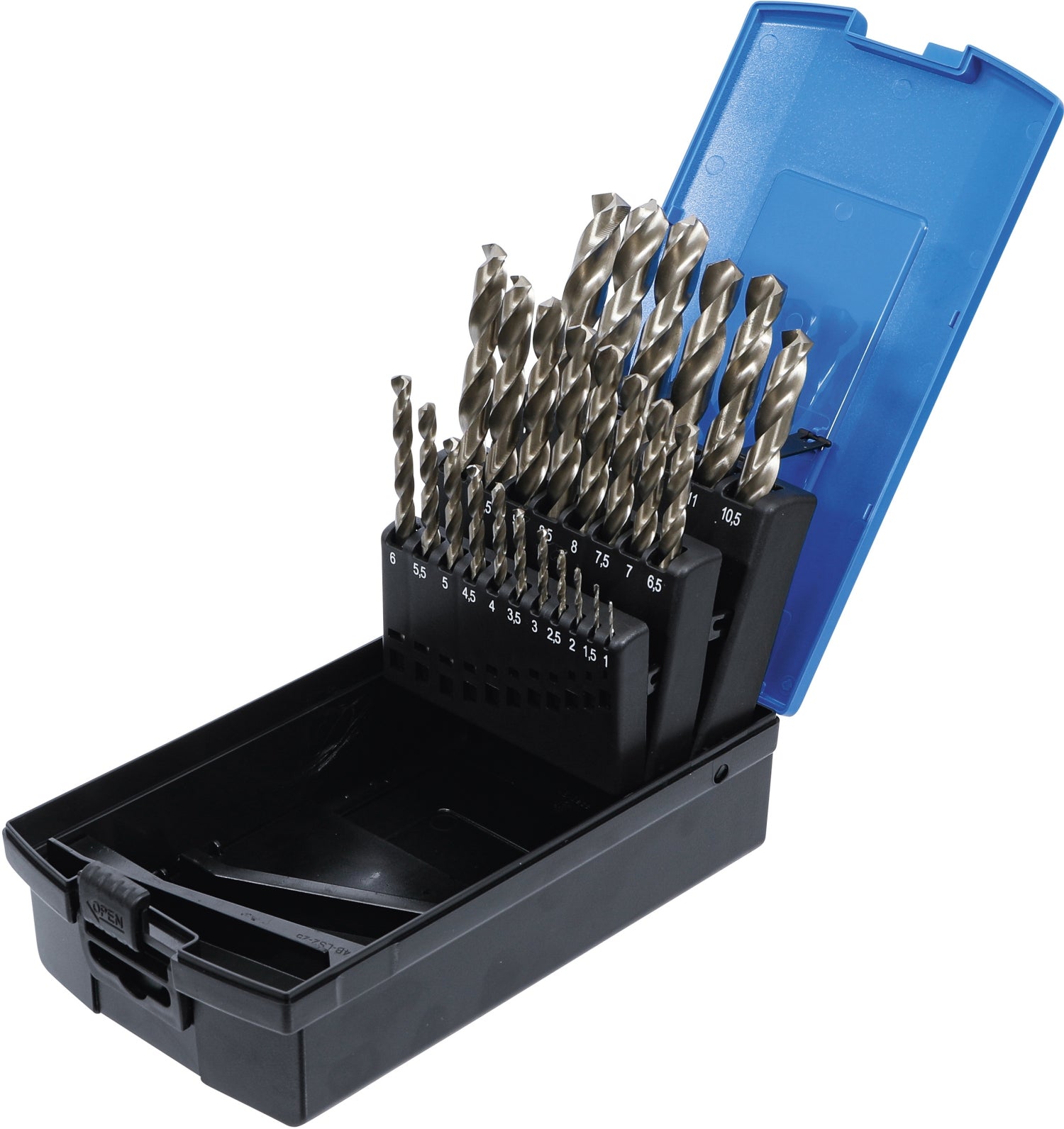 BGS 110 Satz HSS Spiralbohrer / Bohrer 1-13mm für Metall 0,5mm Abstufung