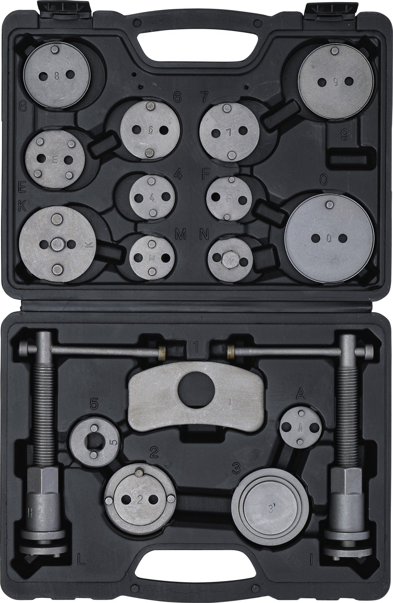 BGS DIY 1110 Bremskolbenrückstellsatz 18 teiliger Satz mit 2 Spindeln links/rechts