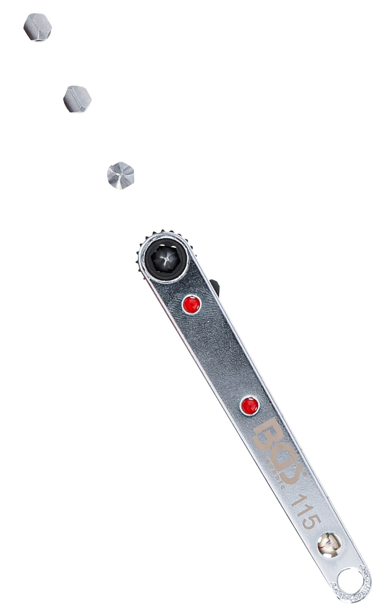 BGS 115 Spezial Bitknarre ultra dünn Abtrieb Innensechskant 6,3mm (1/4") inkl. 4 Spezialbits