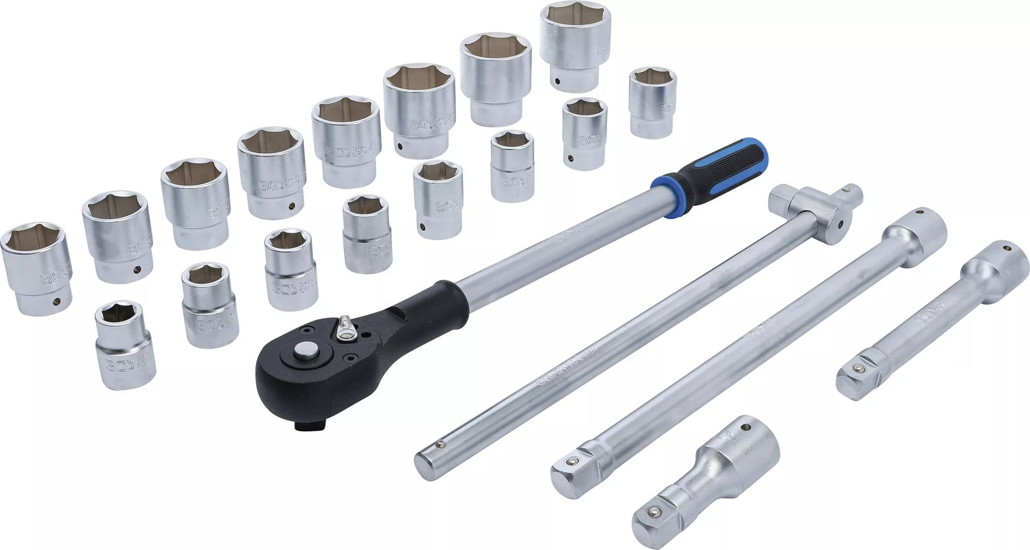 BGS 1207 Werkzeugkoffer Knarrenkasten Nüsse 19-50mm Antrieb 20mm (3/4") 21 teilig
